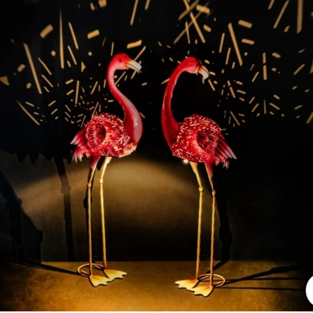 Solar LED Flamingo Pair, Set of 2